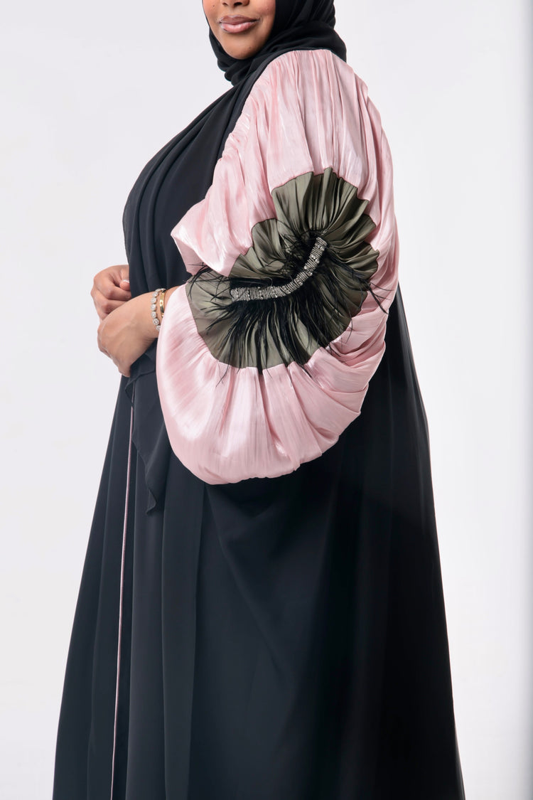 Faten "Blush Colorblock" Kaftan